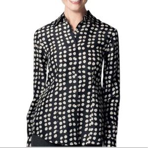CaBi Black Off n White Dots Silk Blouse 664 M